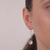 Rainbow White | .925 Sterling Silver | Mermaid Glass Chain Drop Threader Earrings